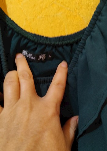 Volanlı Haki yeşil  Elbise - Görsel 7