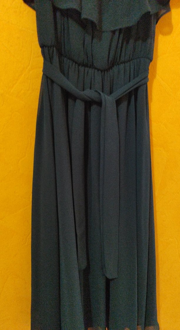 Volanlı Haki yeşil  Elbise - Görsel 5