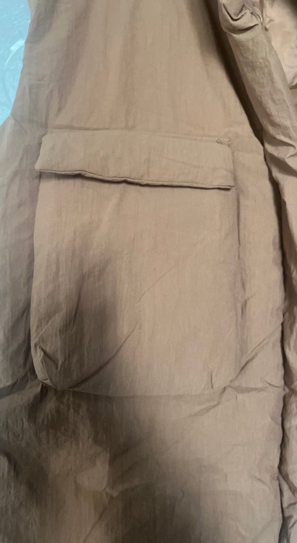 Kahverengi Keten Midi Kemerli Yelek - Görsel 4