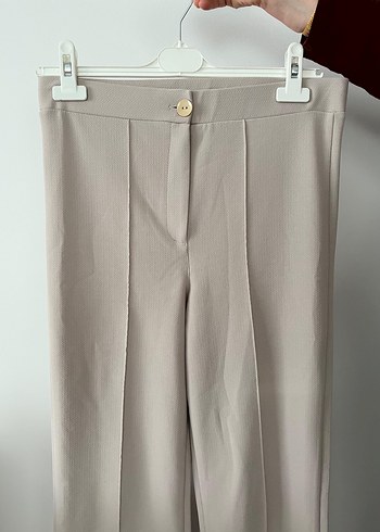 Bej Kumaş Kadın Pantolon - Görsel 2