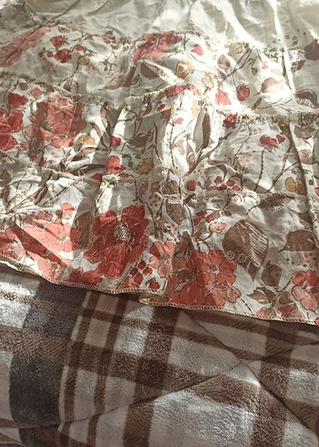 Çiçek Desenli Bayan astarlı etek - Görsel 4