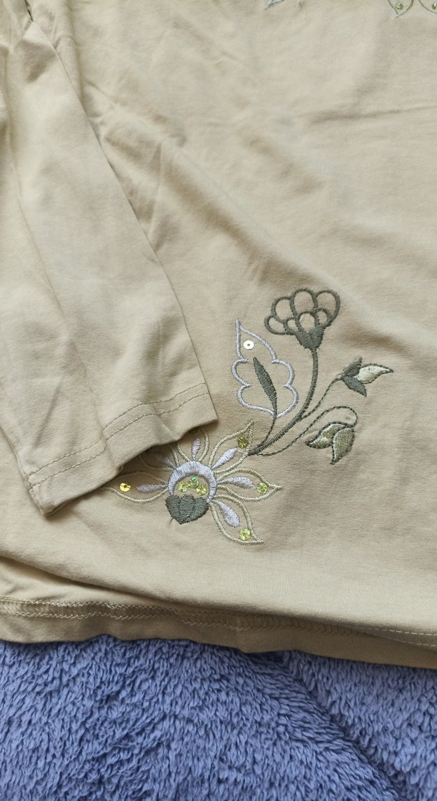 Bej Uzun Kollu penye bluz - Görsel 3