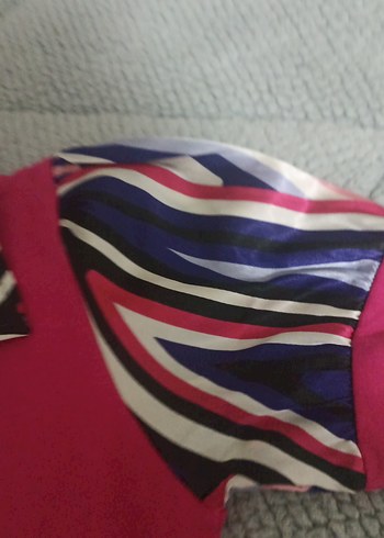 kadın saten yakalı penye - Görsel 3