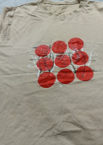 Bej Baskılı Pamuklu Hamile Tişörtü - Görsel 3