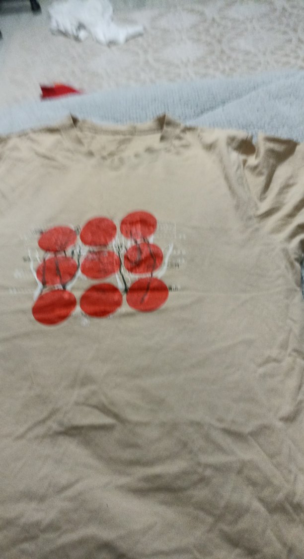 Bej Baskılı Pamuklu Hamile Tişörtü - Görsel 2