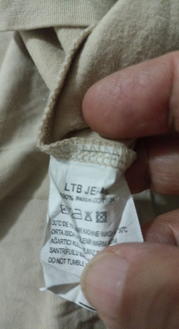 Bej Baskılı Pamuklu Hamile Tişörtü - Görsel 5