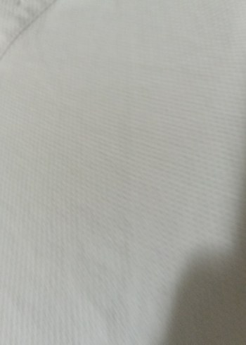 Erkek Kısa Kollu Beyaz Keten Polo Tişört - Görsel 3