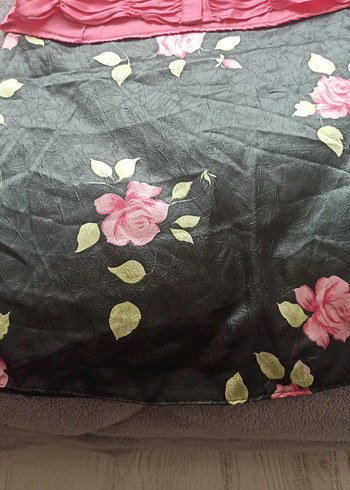 Pembe saten gömlek ve etek takim - Görsel 4