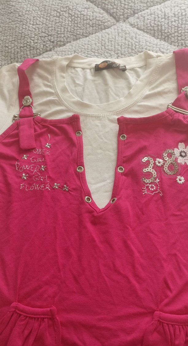 Kız Çocuk Pembe Bohem Uzun Kollu Bluz - Görsel 2