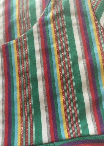 Renkli Çizgili Bohem tsort - Görsel 3