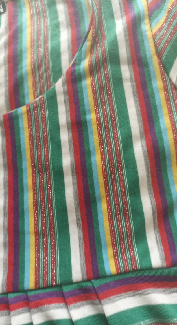 Renkli Çizgili Bohem tsort - Görsel 3