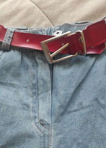 18-24 Ay Beden Nakışlı Mavi Kız Kot Pantolon