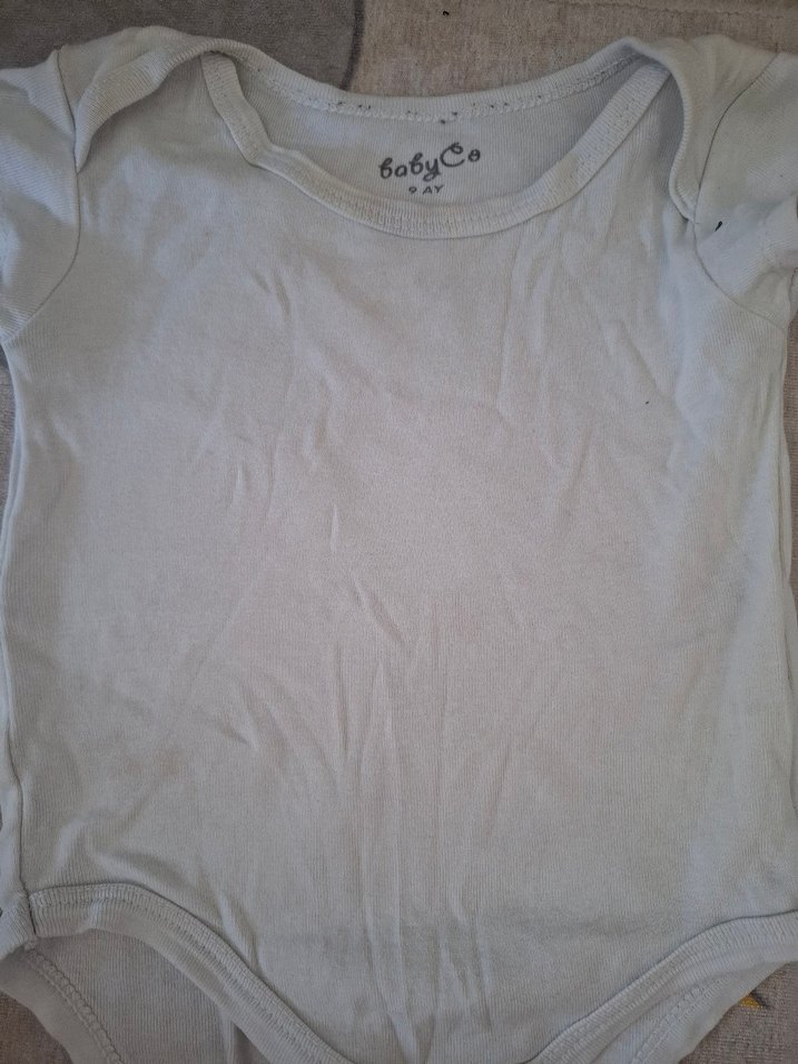 Gri Kısa Kollu Bebek Body - Görsel 2