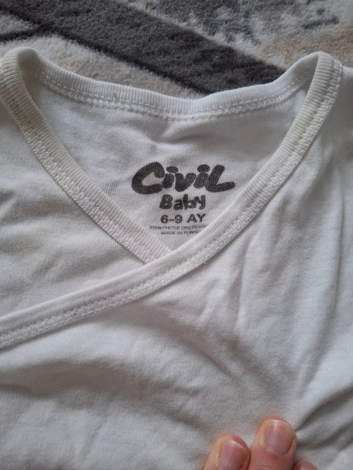 Uzun Kollu Beyaz Bebek Zıbın - Görsel 2