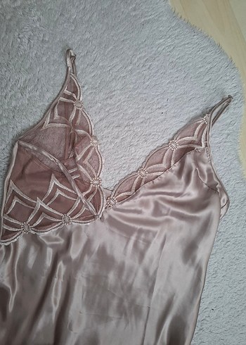 Uzun Bej Bohem Gecelik ve Sabahlık Takımı - Görsel 7