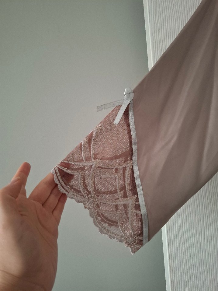 Uzun Bej Bohem Gecelik ve Sabahlık Takımı - Görsel 5