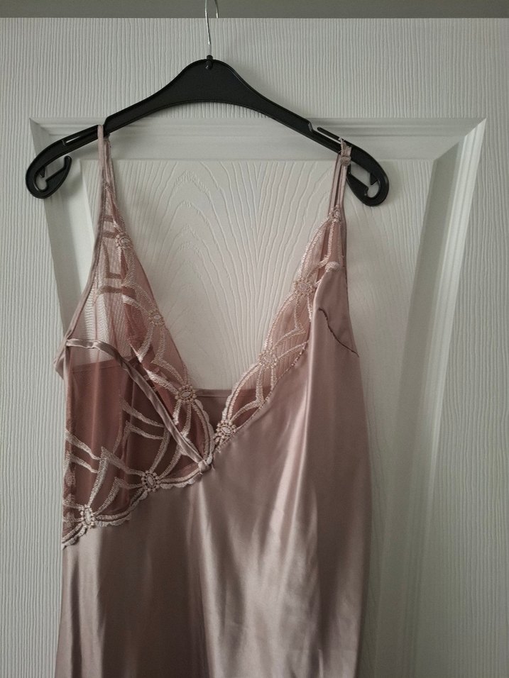 Uzun Bej Bohem Gecelik ve Sabahlık Takımı - Görsel 2