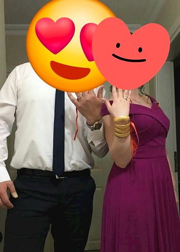 Pembe V Yakalı Uzun Drapeli Abiye Elbise - Görsel 5