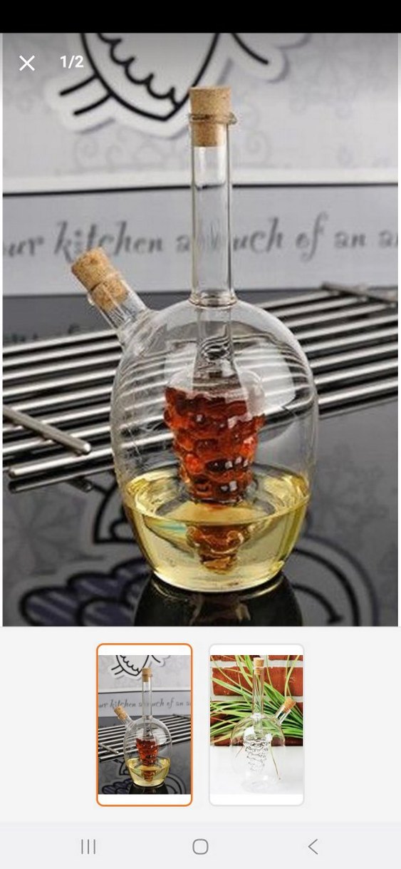 Mantar kapaklı çift kullanımlı cam yağdanlık - Görsel 2