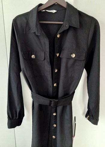 Siyah trençkot - Görsel 2