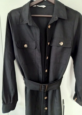 Siyah trençkot - Görsel 3