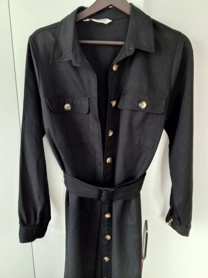 Siyah trençkot - Görsel 2