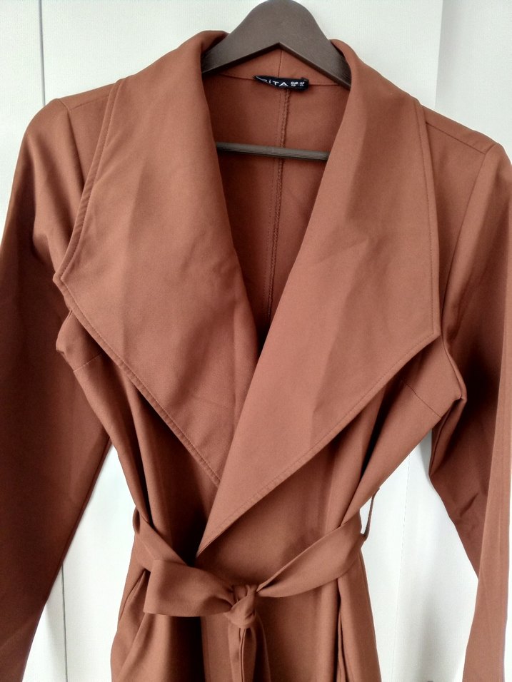 Kahverengi Trençkot - Görsel 4