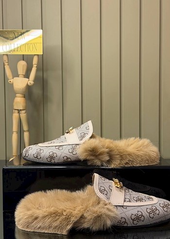 Guess Tüylü Topuklu Kadın Terlik - Görsel 3