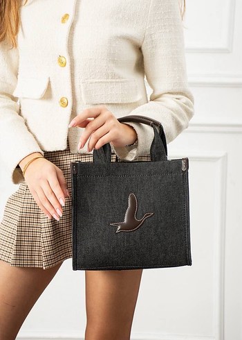 BeymenClub Siyah Nakışlı Süet Kemerli Kadın Çanta - Görsel 9