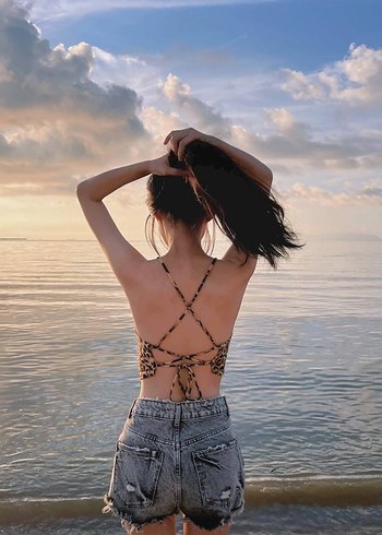 Leopar Arkası Çapraz Crop - Görsel 6