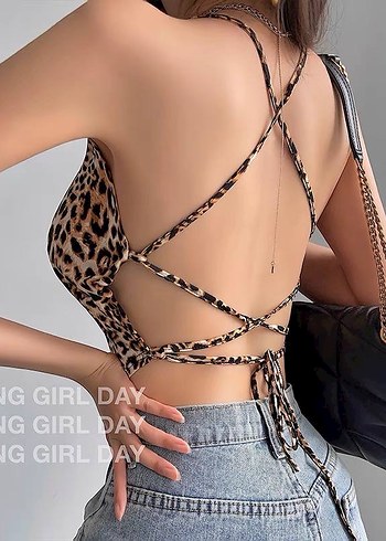 Leopar Arkası Çapraz Crop - Görsel 2