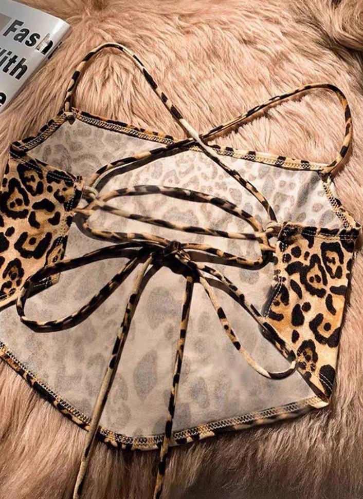 Leopar Arkası Çapraz Crop - Görsel 4