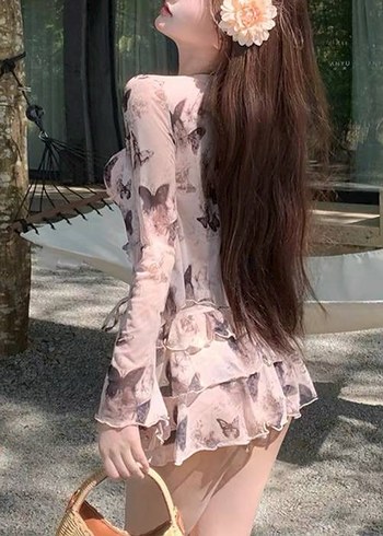 Kelebek Desenli 4 Lü Bikini Takım - Görsel 2