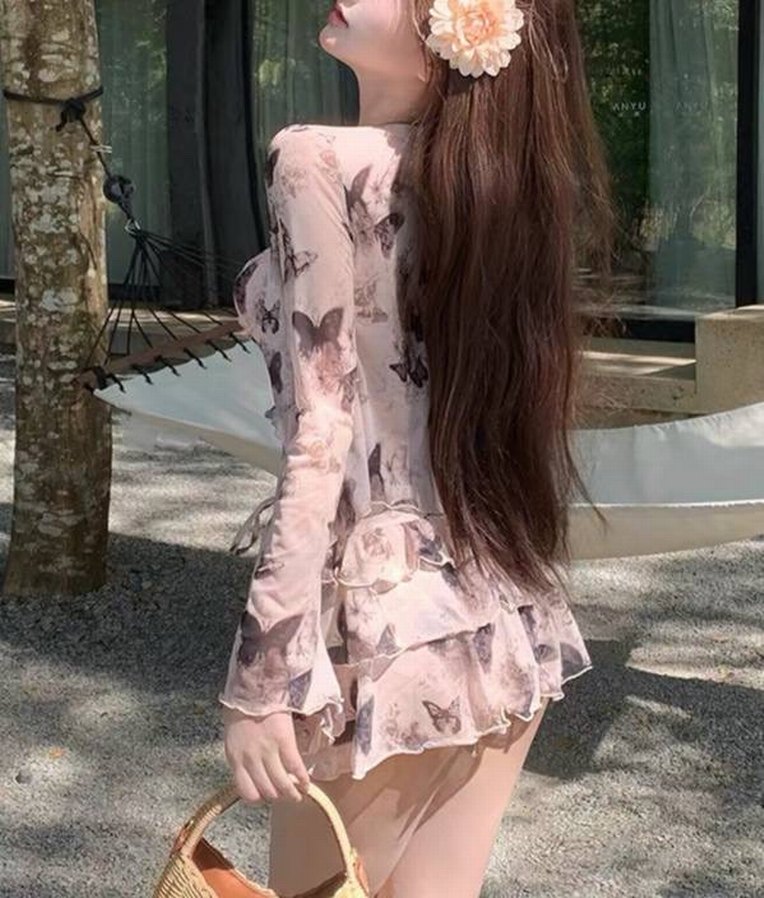 Kelebek Desenli 4 Lü Bikini Takım - Görsel 2