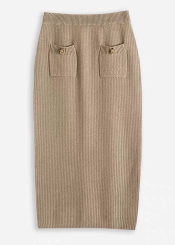 Bej Midi Triko Elbise 3lü Takım - Görsel 7