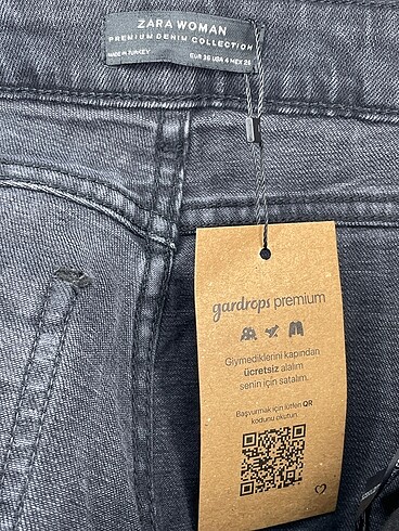 36 Beden siyah Renk Zara Jean / Kot %70 İndirimli.