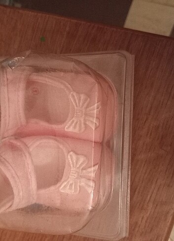 Beden Sıfır pembe bebek ayakkabı patik saten 1 numara