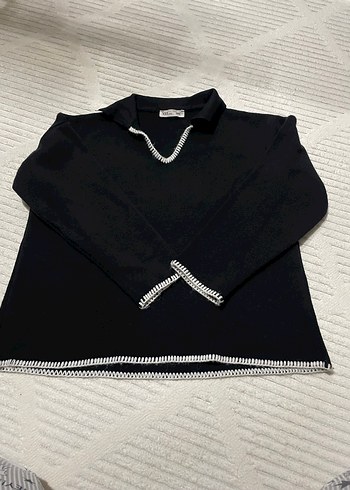 Siyah Uzun Kollu Yüksek Yakalı Triko takım - Görsel 3