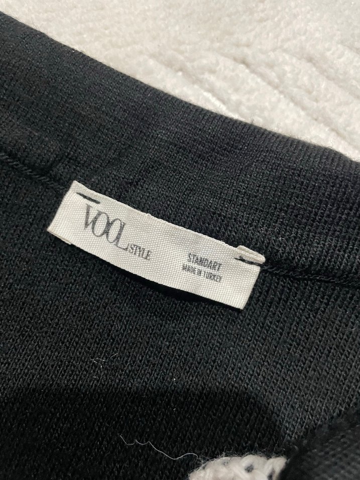 Siyah Uzun Kollu Yüksek Yakalı Triko takım - Görsel 5