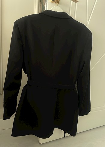 Siyah Kemerli Kadın Blazer Ceket - Görsel 3