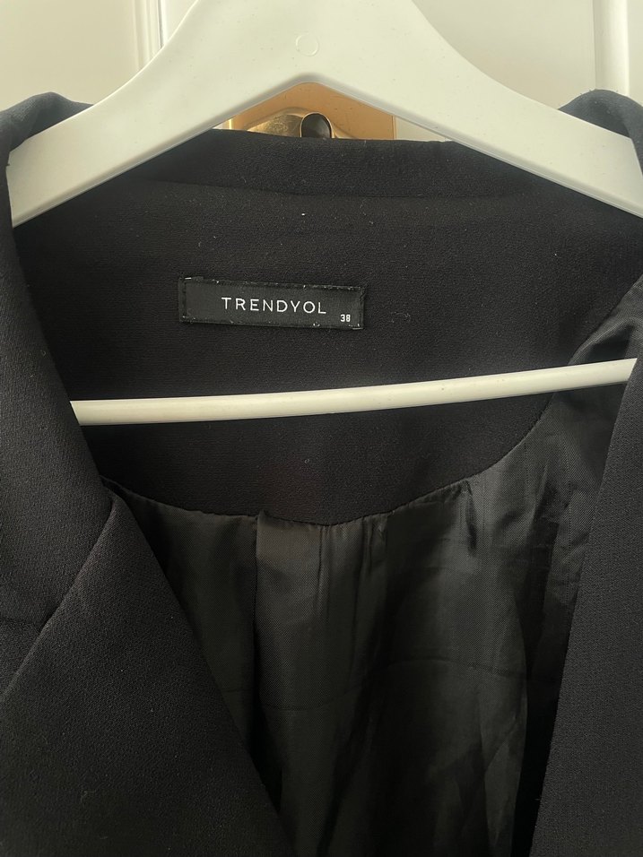 Siyah Kemerli Kadın Blazer Ceket - Görsel 4