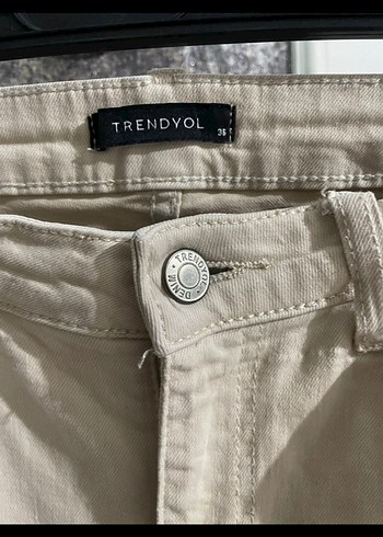 Bej flare jeans - Görsel 5