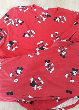 s Beden kırmızı Renk kırmızı mickey pijama takımı