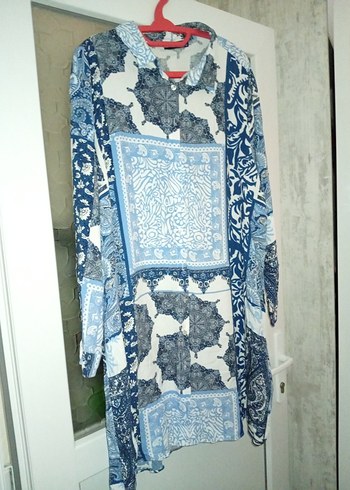 Bohem Desenli Uzun Kollu tunik gömlek