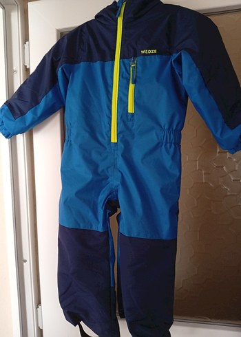 Lacivert Mavi Bebek Kayak Tulumu Velcro