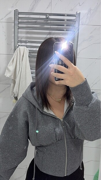 s Beden gri Renk Zara viral simli ceket