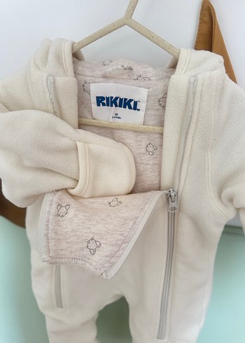 Beyaz Fermuarlı Bebek Kış Tulumu - Görsel 2