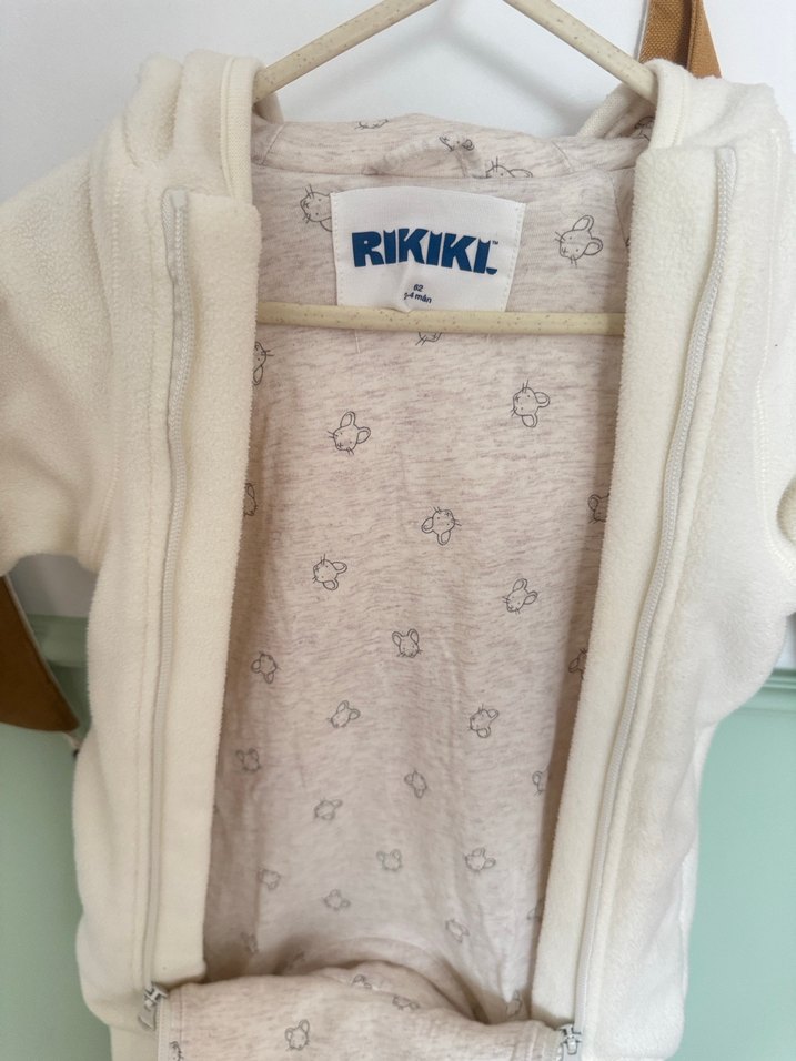 Beyaz Fermuarlı Bebek Kış Tulumu - Görsel 3