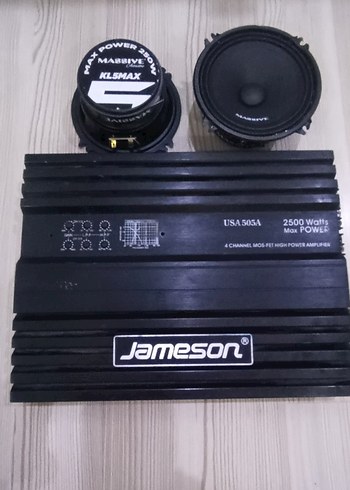 Jameson Siyah Müzik Sistemi 2500W 13 cm midrange Komple