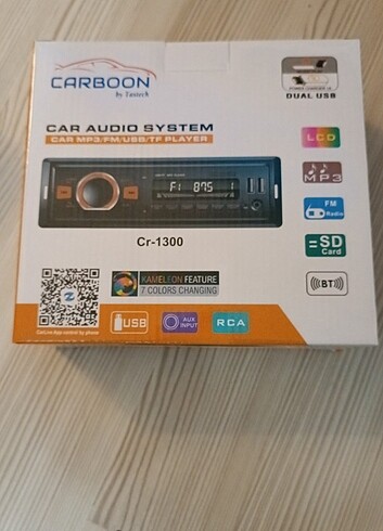 USB AUX BLUEOOTHLU ÇİFT ANFİ ÇEKİŞLİ OTO TEYP SİFİR KUTULU